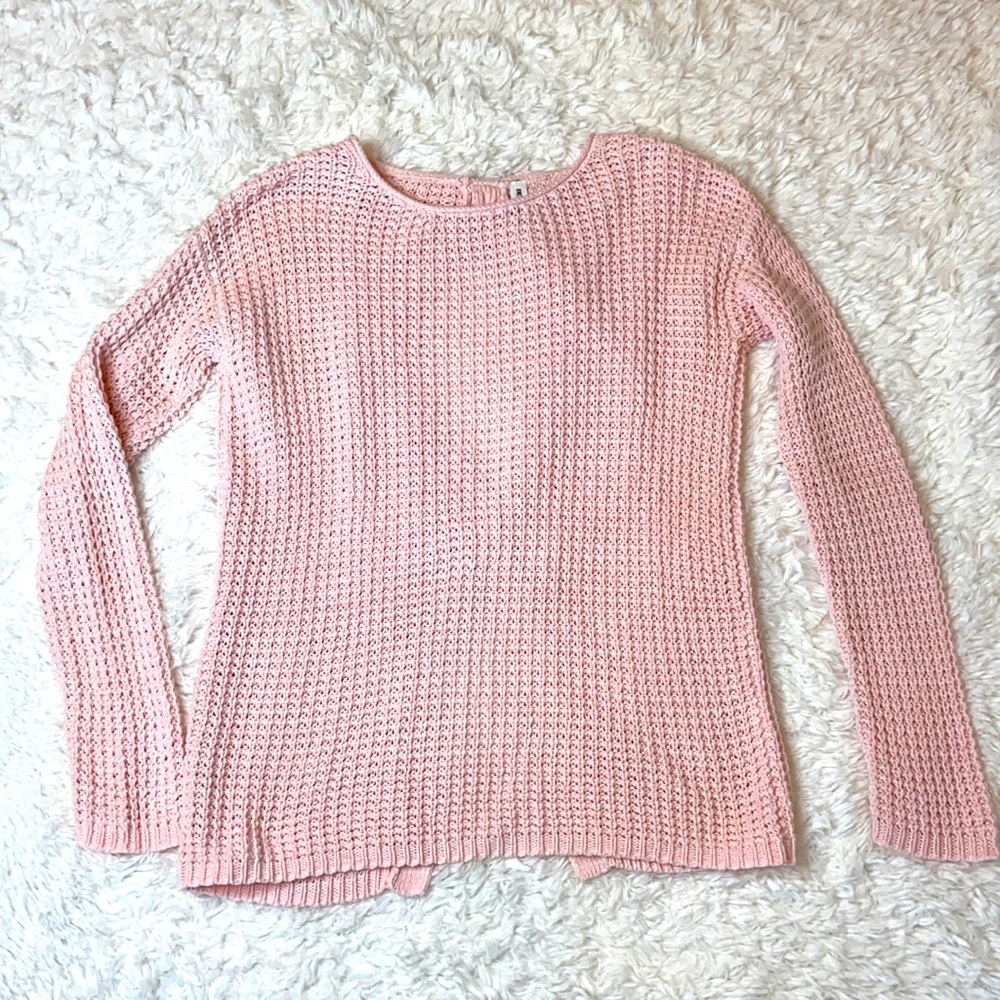 Bethany Mota Pink Bow Open Back Sweater - Picture 2 of 7